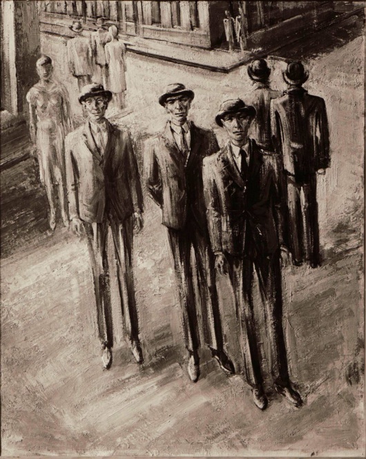 1933 Straßenbild I Öl auf Leinwand 100 x 80 cm Verbleib unbekannt