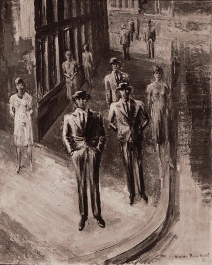 1933 Straßenbild III Öl auf Leinwand 100 x 80 cm Verbleib unbekannt